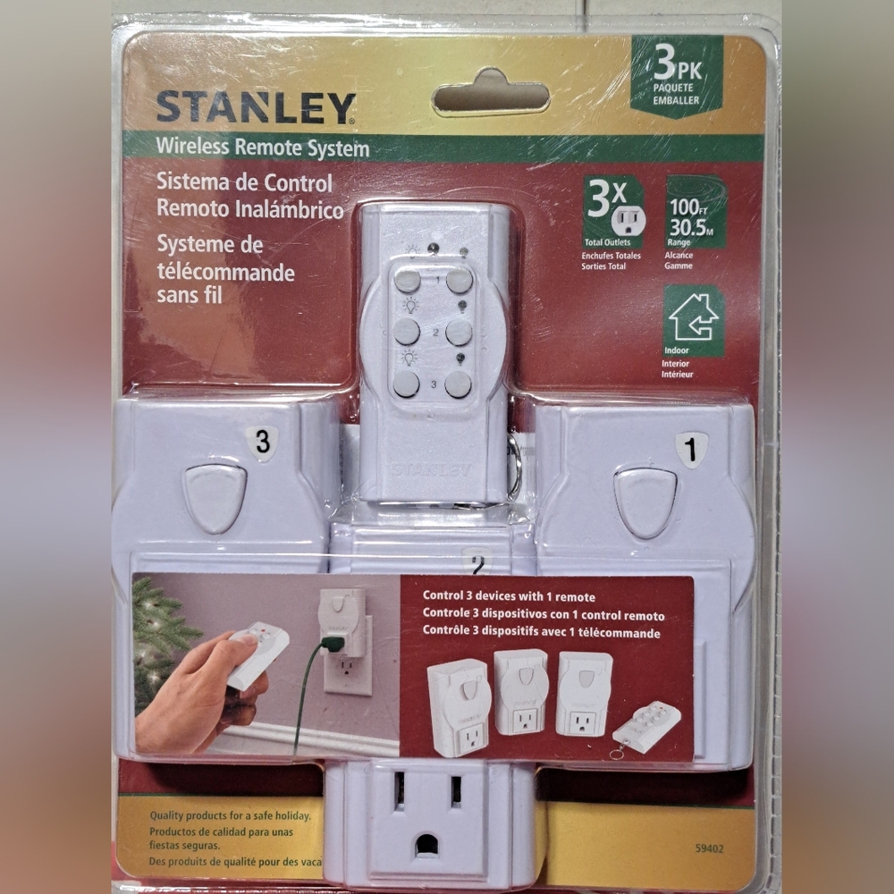 Stanley 3packWireless Remote System with White Devices